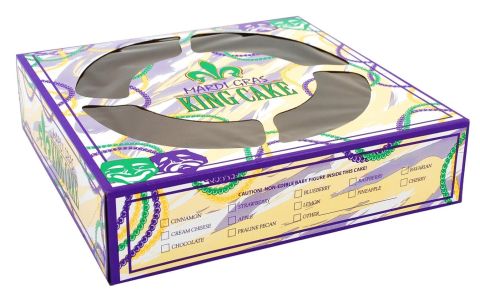 6X6X2.5 Mini King Cake Box