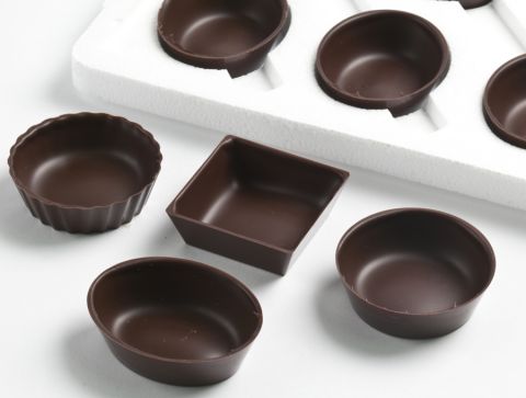 Dark Chocolate Petit Four Cups Assortment